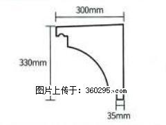 产品分解图型 - 檐口线，型号：SX311-YK-2，规格：300x330mm(2) - 盘锦三象EPS建材 pj.sx311.cc
